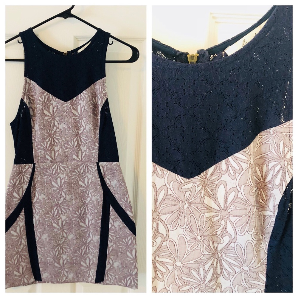 Silver and Navy Dress